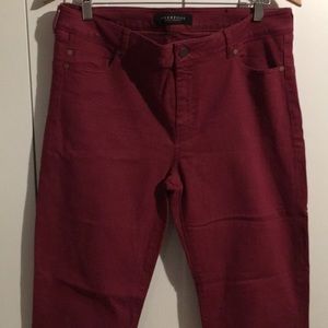 Burgundy Liverpool stretch jeans